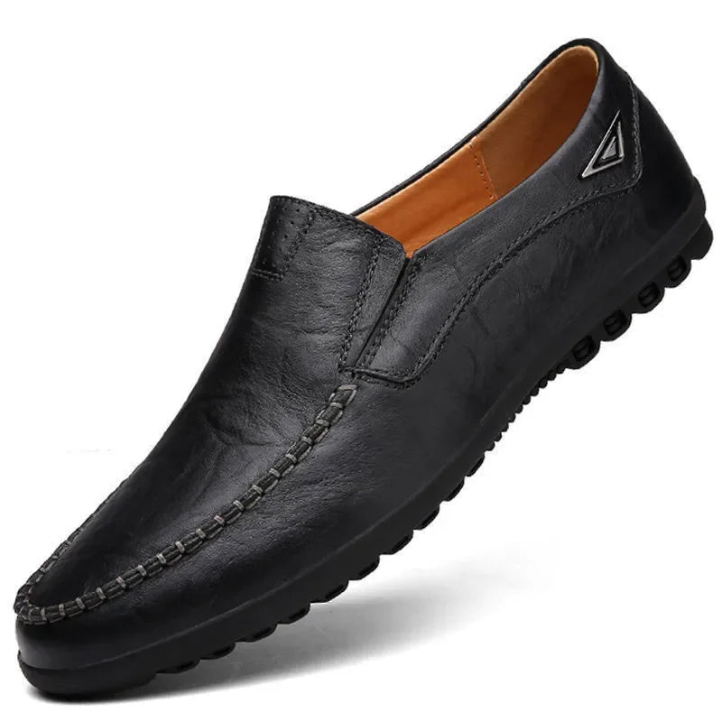 Men's Italian Leather Loafers - Comfort & Style - MENLOFT LLC