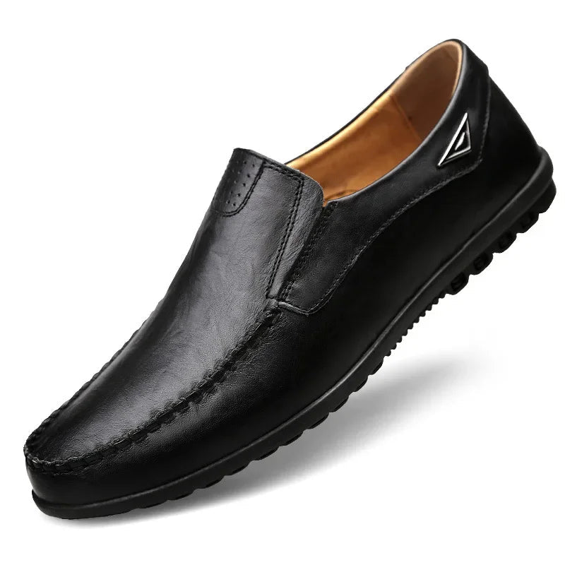 Men's Italian Leather Loafers - Comfort & Style - MENLOFT LLC