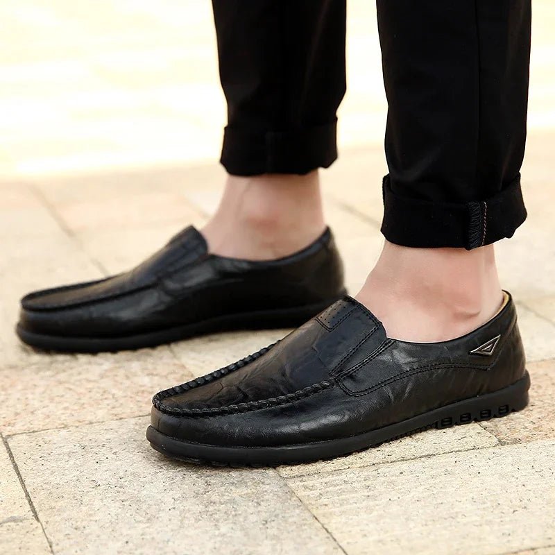 Men's Italian Leather Loafers - Comfort & Style - MENLOFT LLC