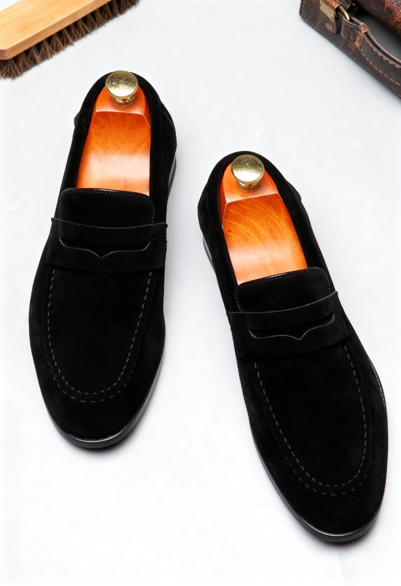 men’s suede loafers casual outfit Menloft