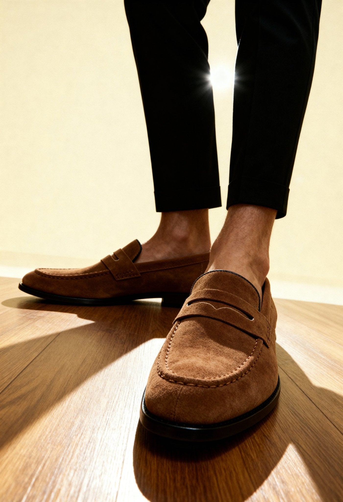 men’s suede loafers genuine suede detail Menloft