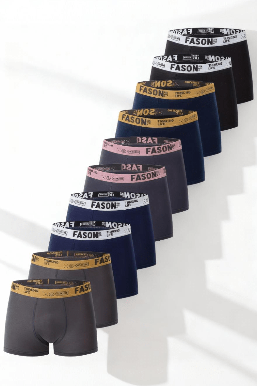 Men's Premium Comfort Boxer Briefs Set - 10 Pack - Menloft