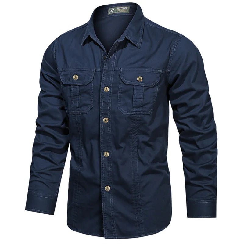 Men's Premium Cotton Long Sleeve Workwear Shirt - Menloft