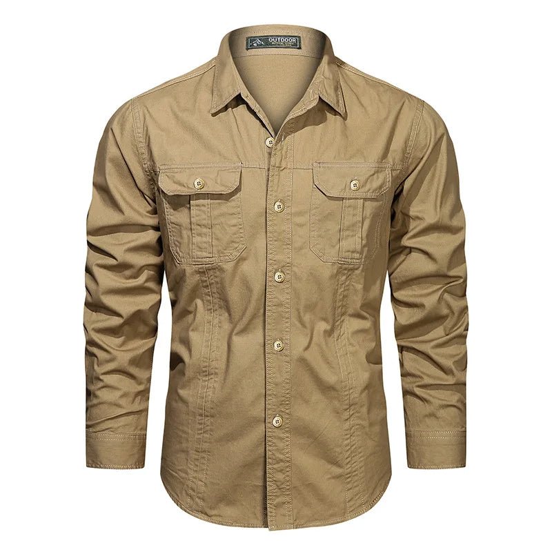 Men's Premium Cotton Long Sleeve Workwear Shirt - Menloft