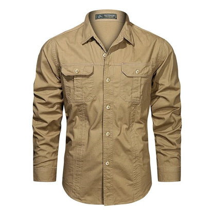 Men's Premium Cotton Long Sleeve Workwear Shirt - Menloft