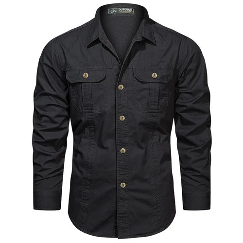 Men's Premium Cotton Long Sleeve Workwear Shirt - Menloft