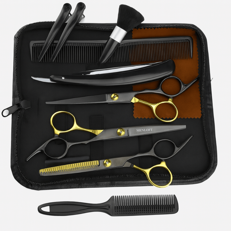 Men's Premium Hairdressing Scissors Set - 11pcs - Menloft