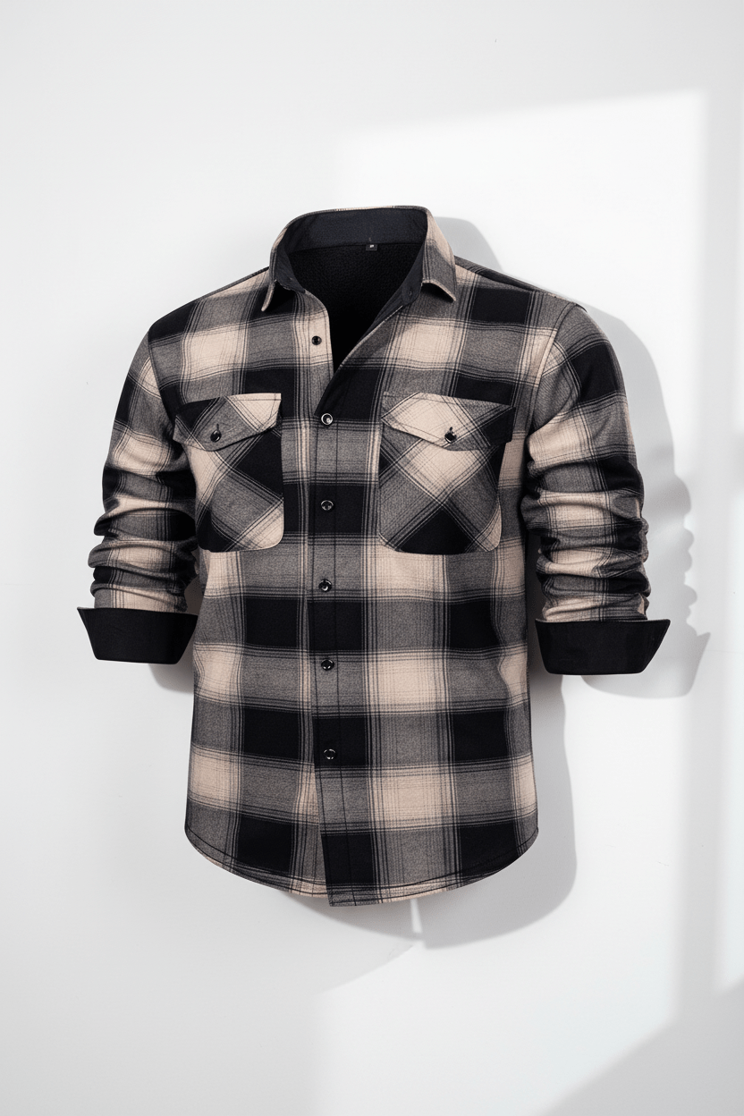 Men's Premium Plaid Flannel Shirt - Winter Warmth & Style - Menloft