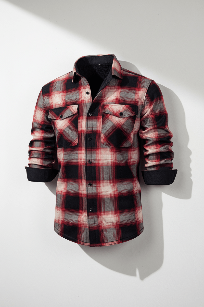 Men's Premium Plaid Flannel Shirt - Winter Warmth & Style - Menloft