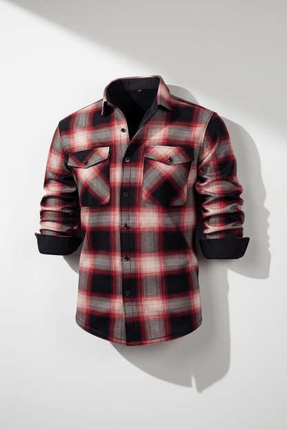 Men's Premium Plaid Flannel Shirt - Winter Warmth & Style - Menloft