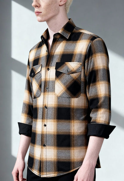 Men's Premium Plaid Flannel Shirt - Winter Warmth & Style - Menloft