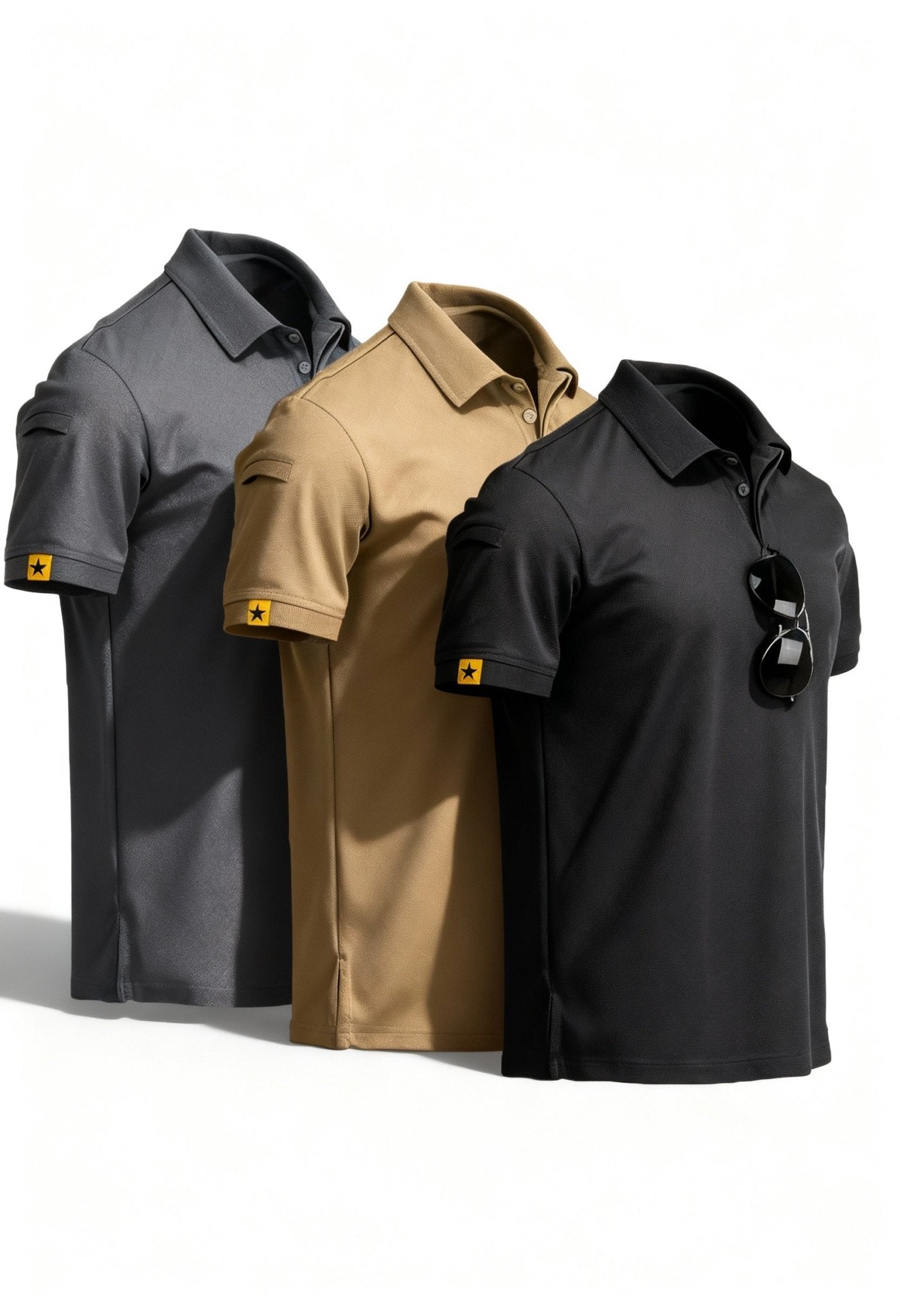 men’s quick-dry tee worn by model Menloft