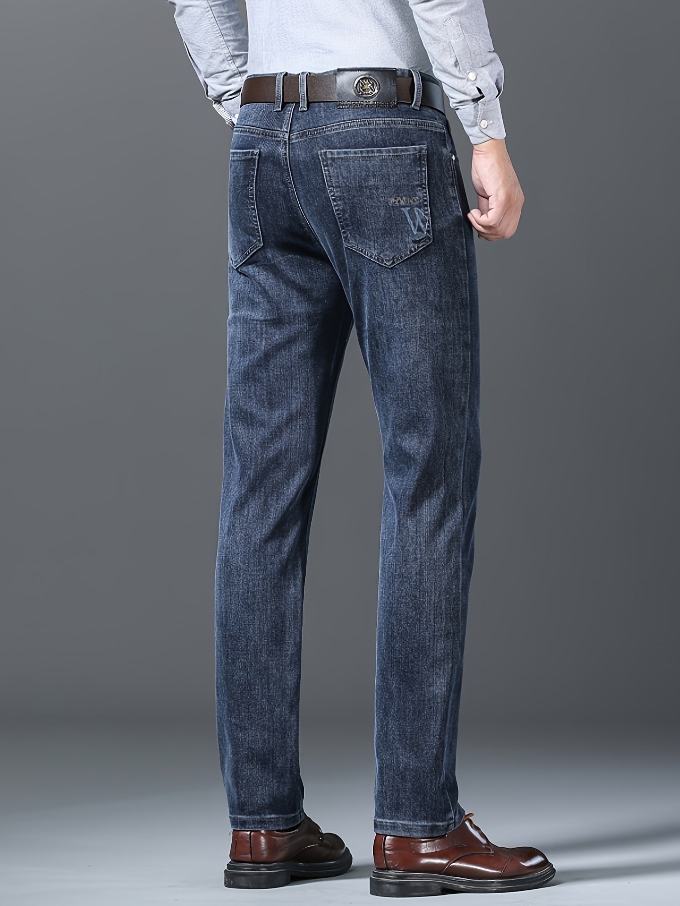 Men's Slim Fit Straight - Leg Jeans - All - Season Comfort - Menloft