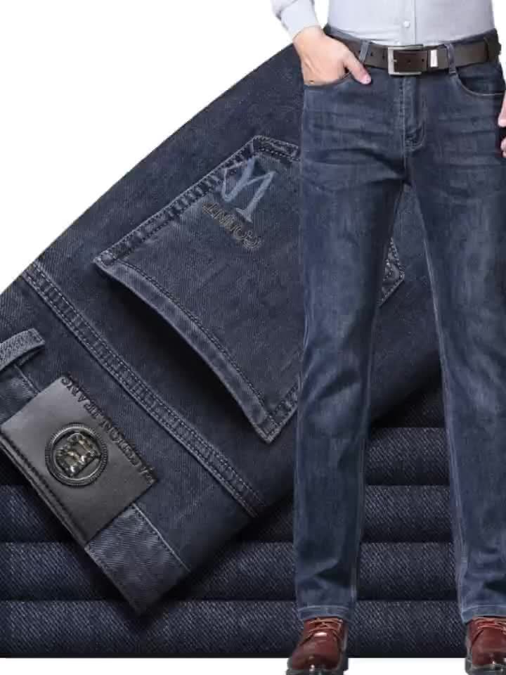 Men's Slim Fit Straight - Leg Jeans - All - Season Comfort - Menloft