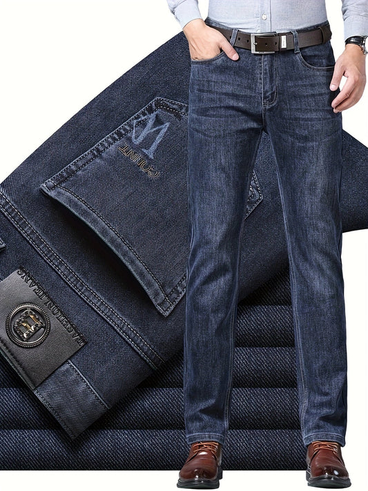 Men's Slim Fit Straight - Leg Jeans - All - Season Comfort - Menloft