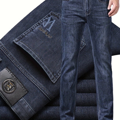Men's Slim Fit Straight - Leg Jeans - All - Season Comfort - Menloft