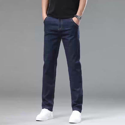 Men's Slim Fit Stretch Faux Denim Pants - Classic Blue - Menloft