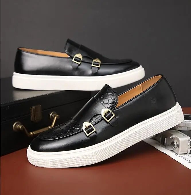 Men's Snakeskin Leather Loafers - Style & Comfort - MENLOFT LLC