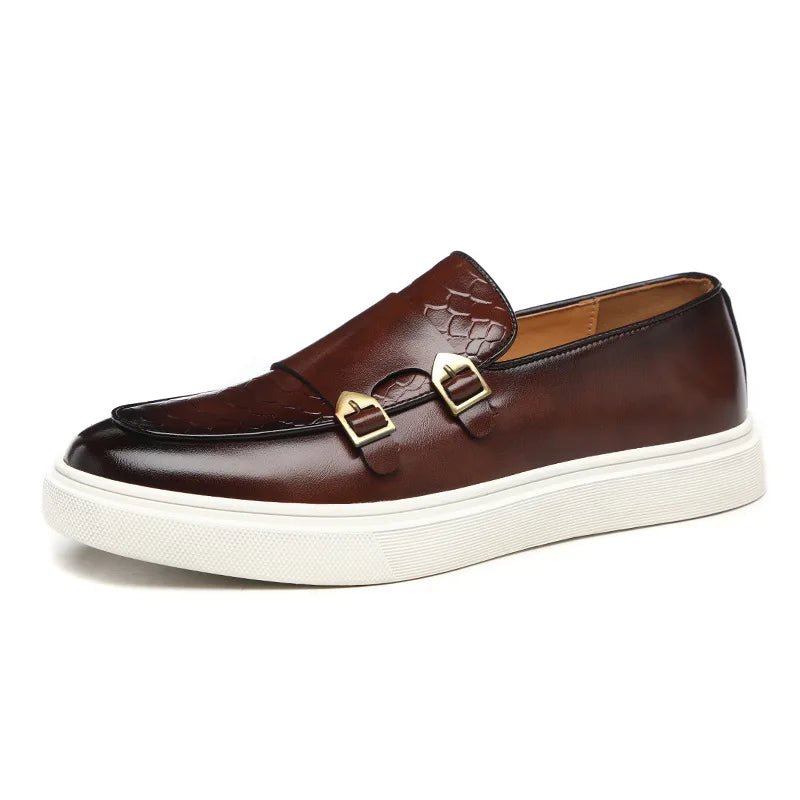 Men's Snakeskin Leather Loafers - Style & Comfort - MENLOFT LLC