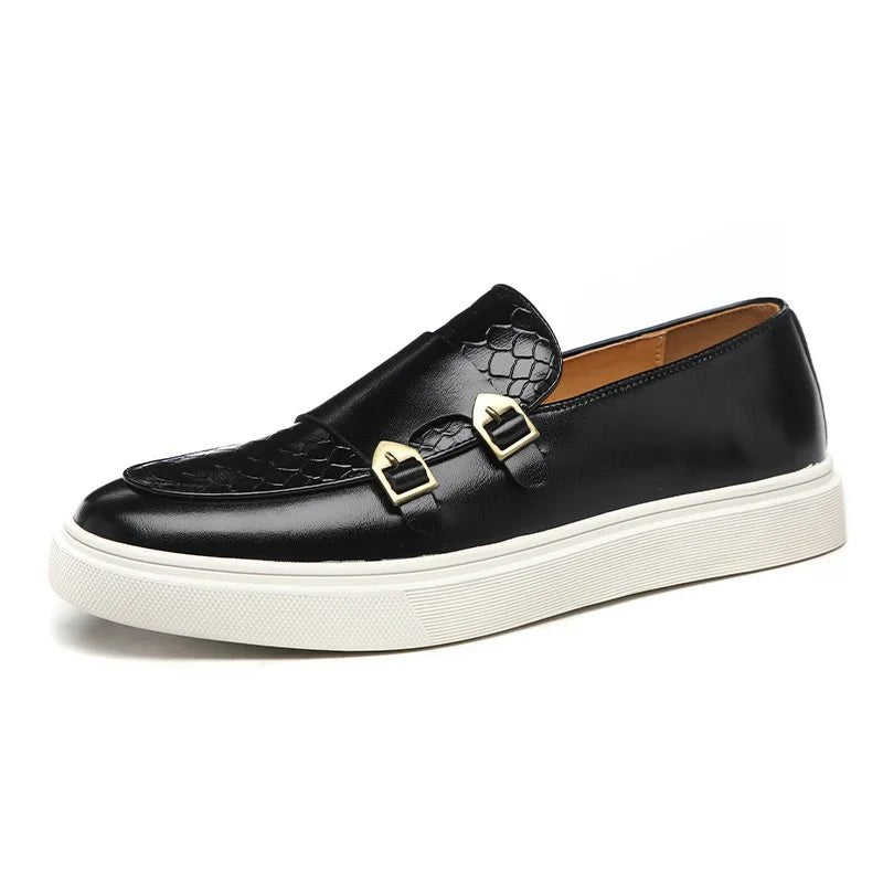 Men's Snakeskin Leather Loafers - Style & Comfort - MENLOFT LLC