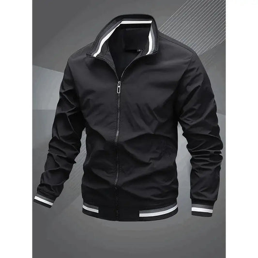 Men's Sophisticated Spring Baseball Collar Jacket - Menloft