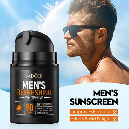 Men's Ultimate UV Defense Cream - SAODER Refreshing SPF 90+ - MENLOFT LLC
