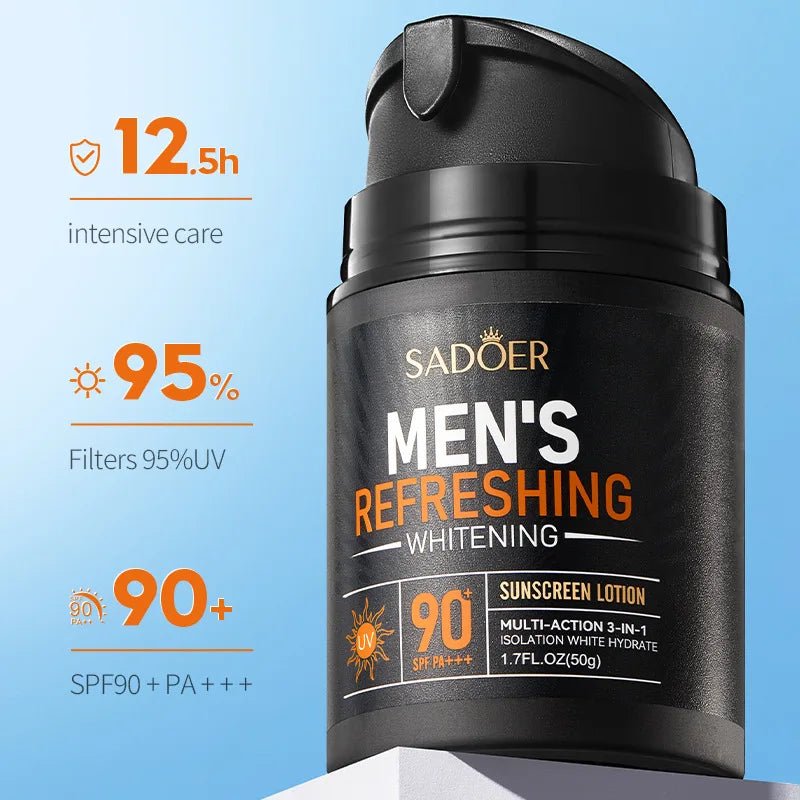 Men's Ultimate UV Defense Cream - SAODER Refreshing SPF 90+ - MENLOFT LLC