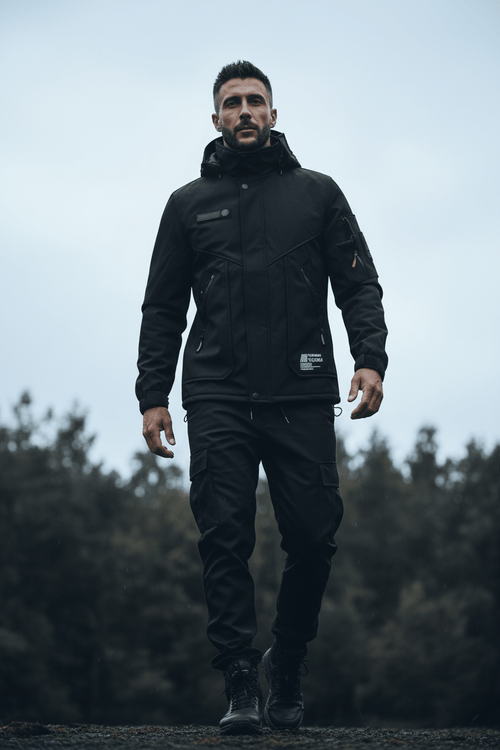 men’s velvet motorcycle jacket Menloft main image