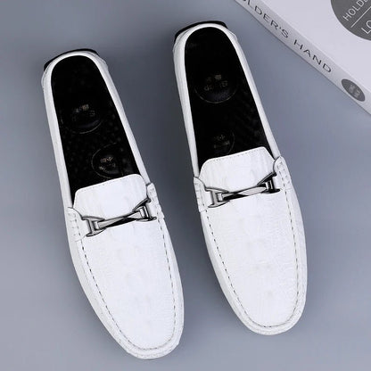 Men's Ultra Light Leather Loafers - Elegance & Comfort - MENLOFT LLC
