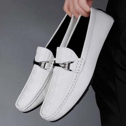 Men's Ultra Light Leather Loafers - Elegance & Comfort - MENLOFT LLC