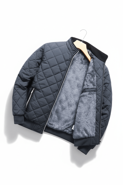 Men's Winter Stand Collar Quilted Jacket - Menloft