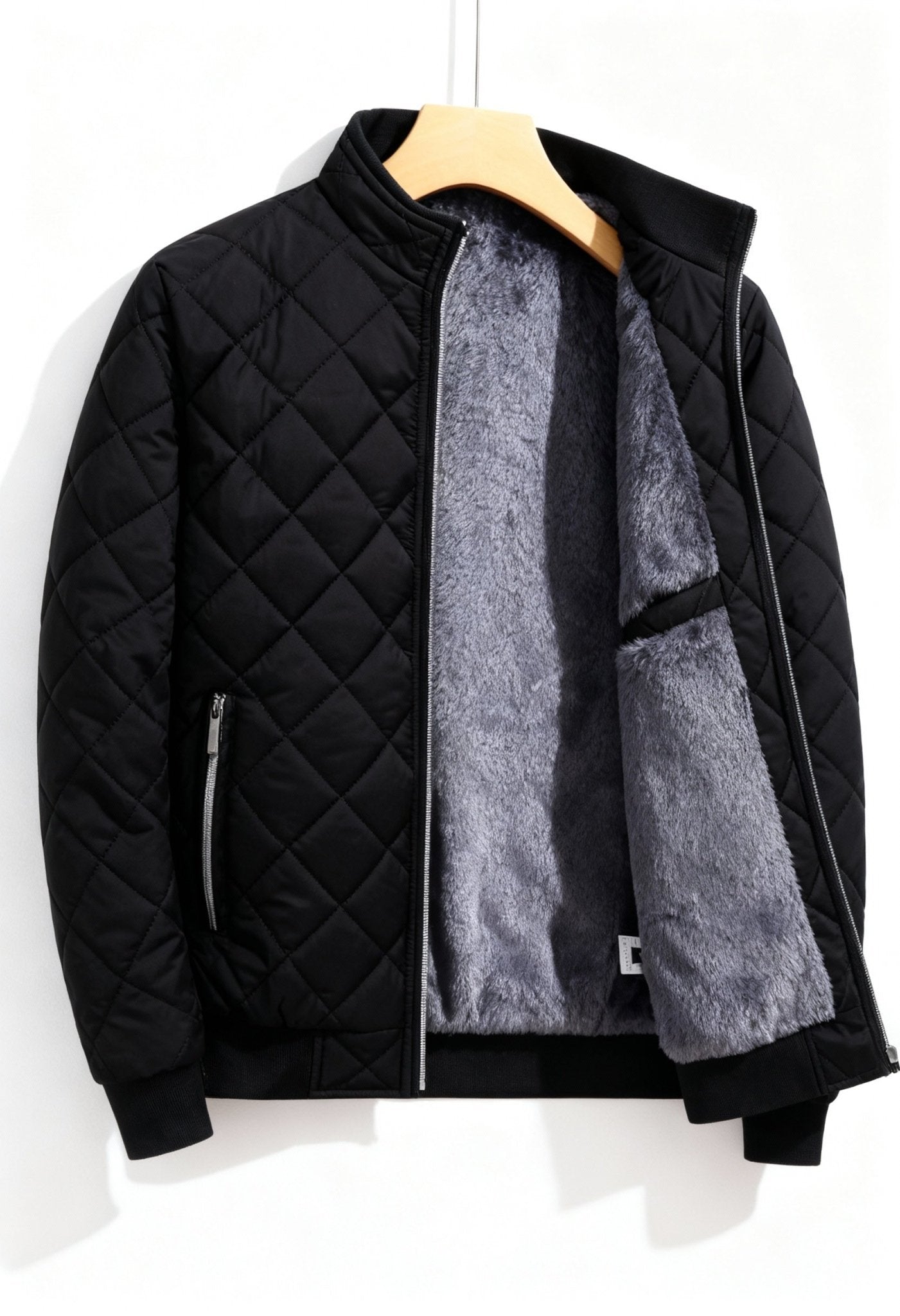 Men's Winter Stand Collar Quilted Jacket - Menloft