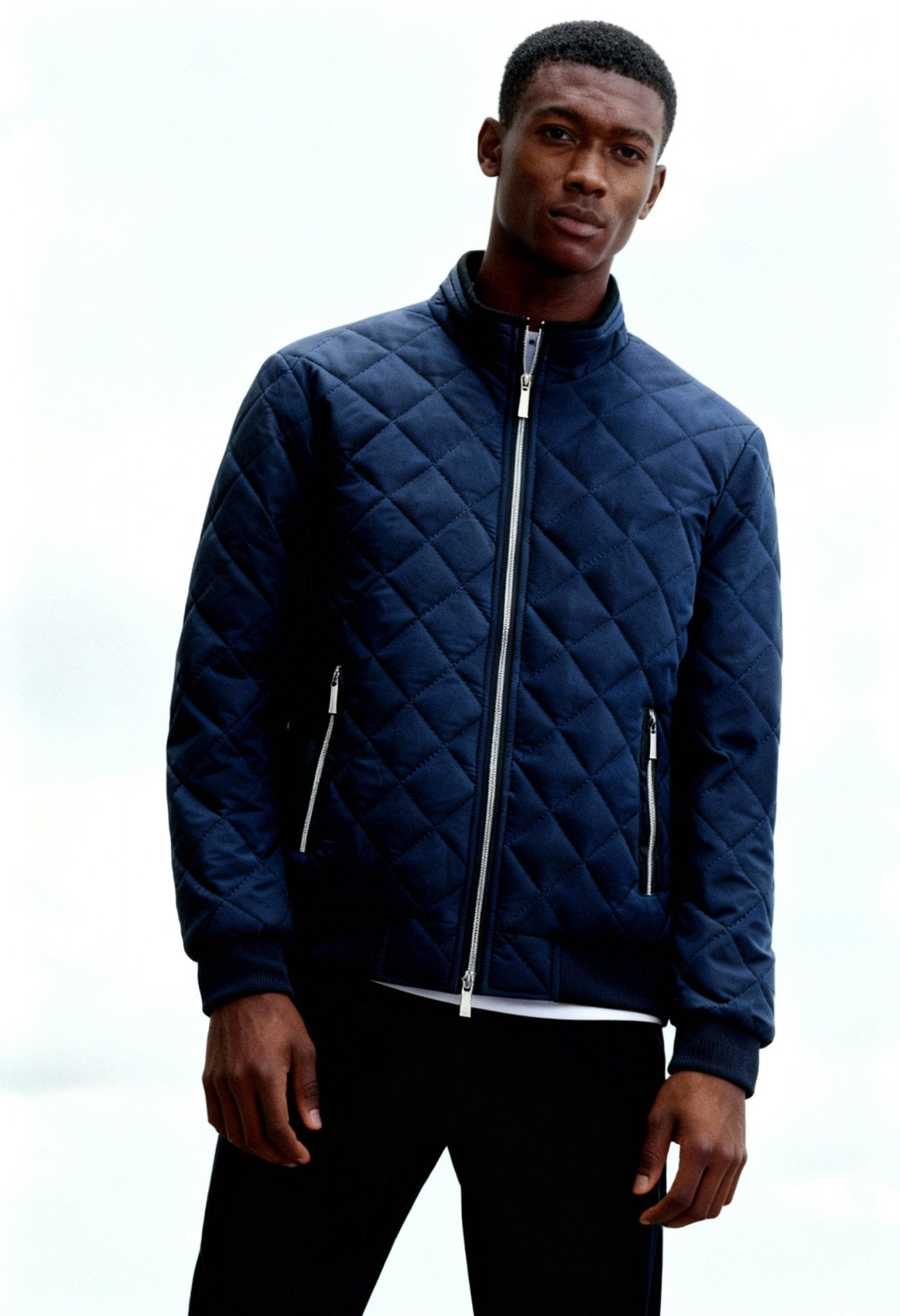 Men's Winter Stand Collar Quilted Jacket - Menloft