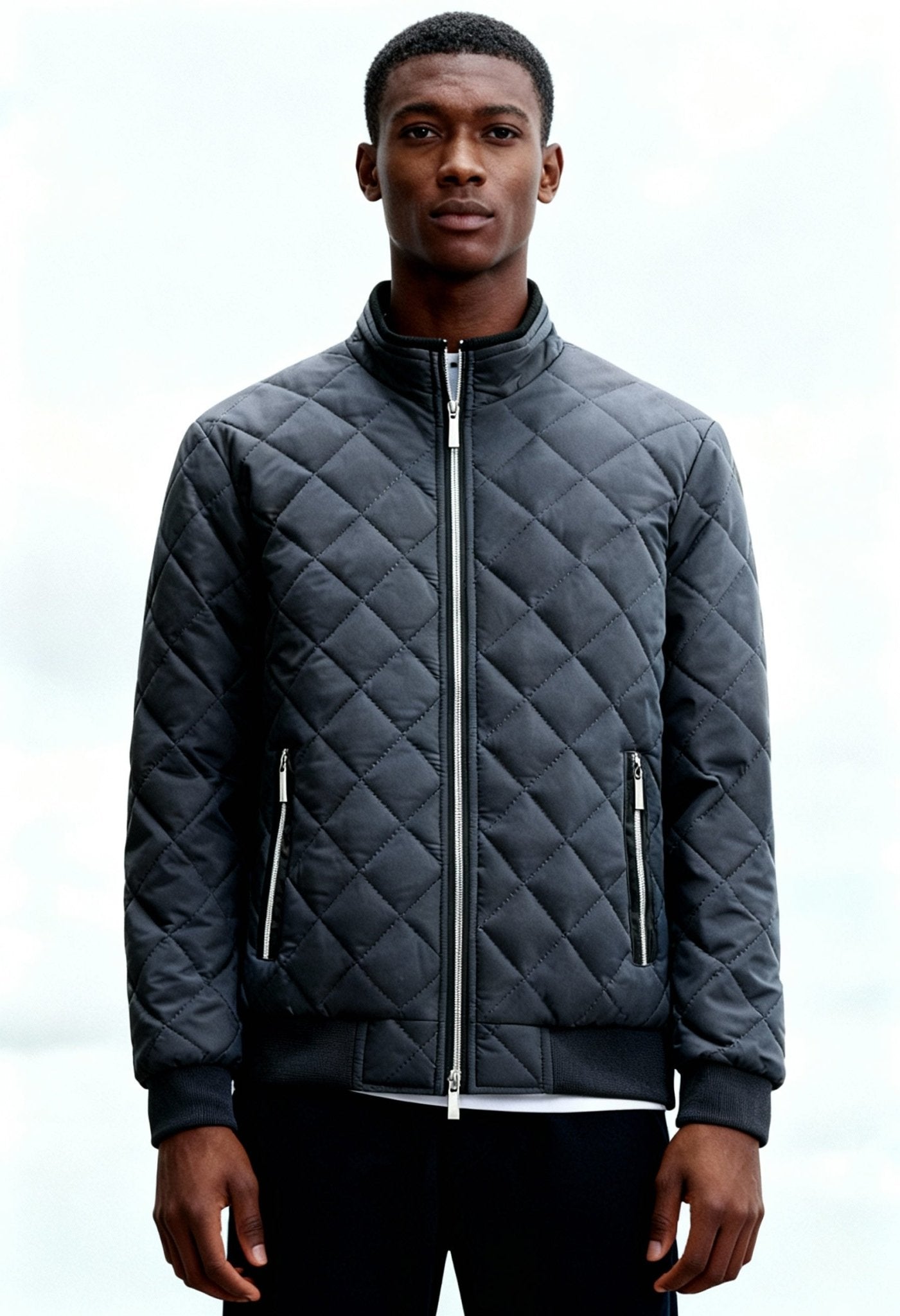 Men's Winter Stand Collar Quilted Jacket - Menloft