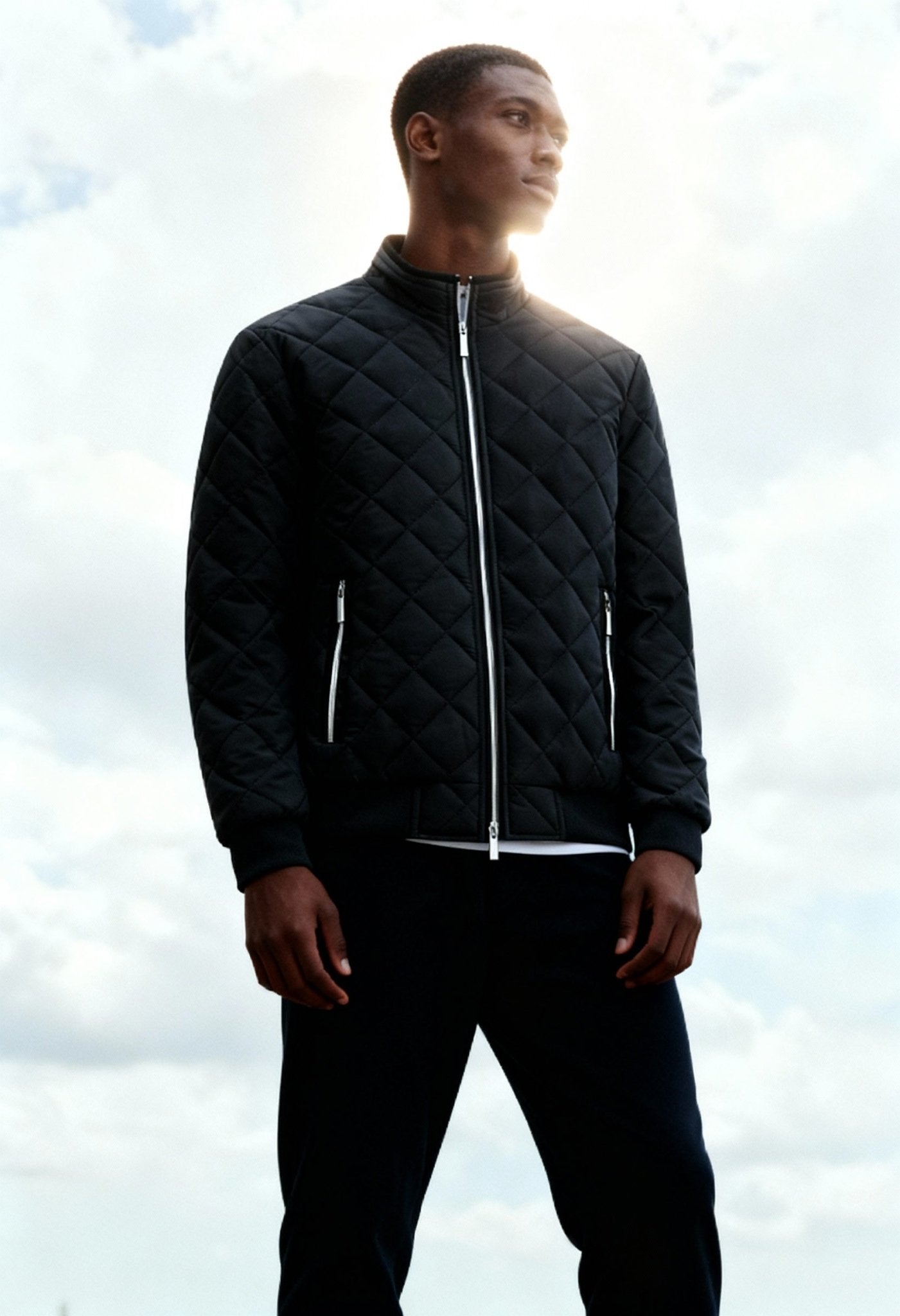 Men's Winter Stand Collar Quilted Jacket - Menloft