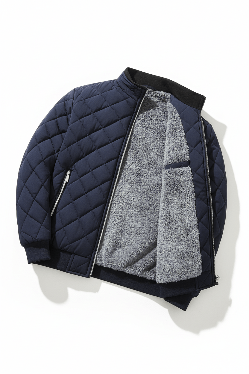 Men's Winter Stand Collar Quilted Jacket - Menloft