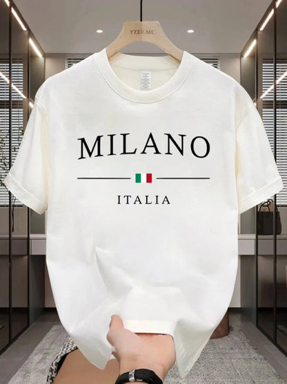 Milano Premium Cotton Tee - Elevate Your Style Effortlessly - MENLOFT LLC