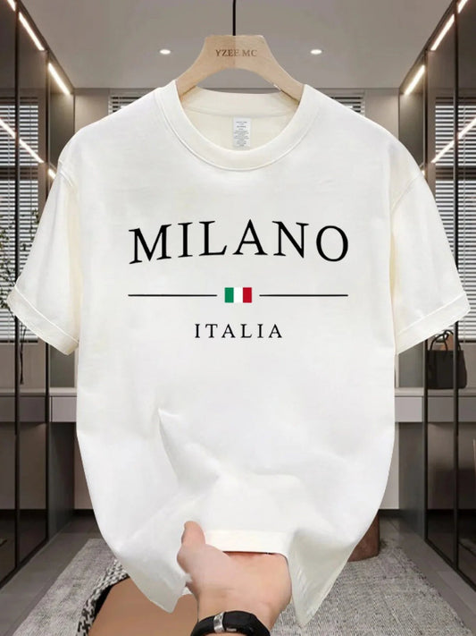 Milano Premium Cotton Tee - Elevate Your Style Effortlessly - MENLOFT LLC