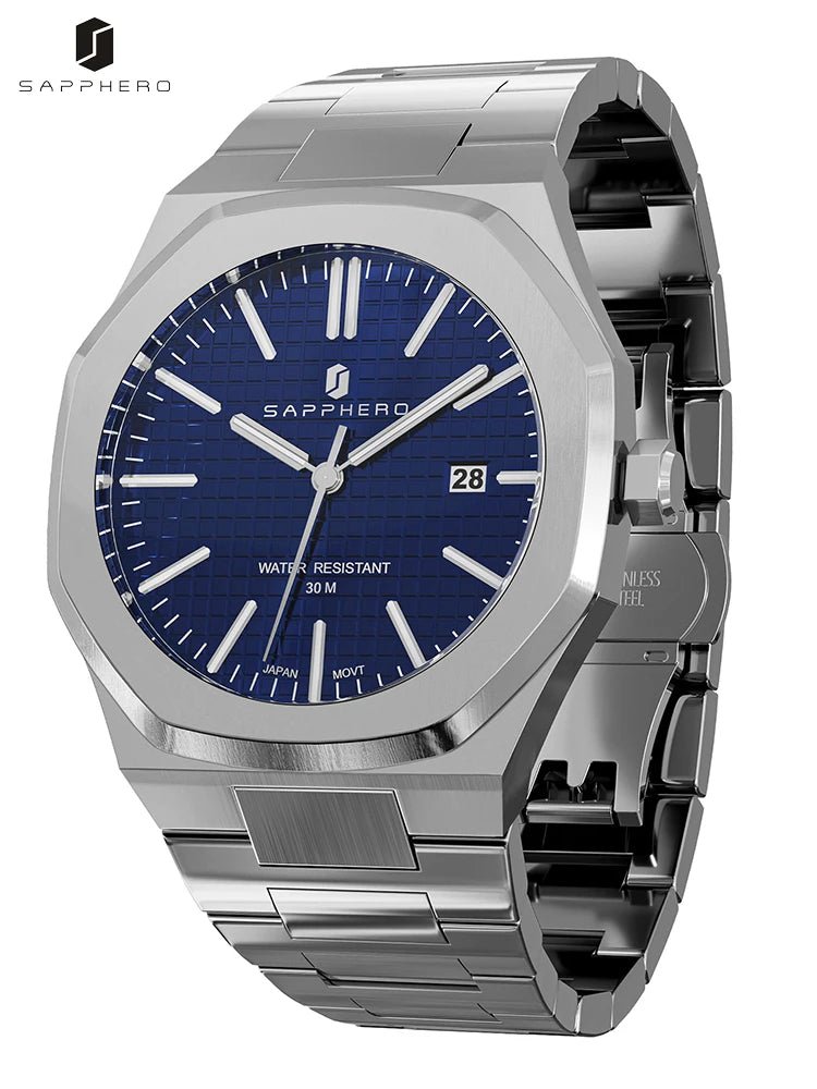 SAPPHERO Chronograph: Elegance & Precision for Modern Men - MENLOFT LLC