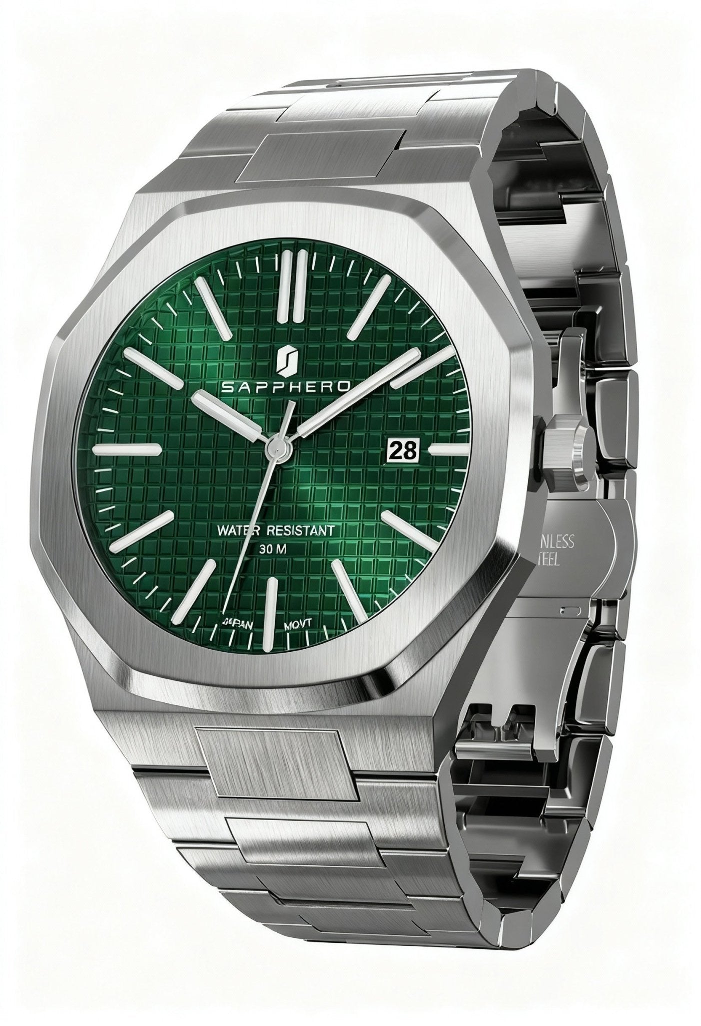 men’s chronograph watch strap detail Menloft