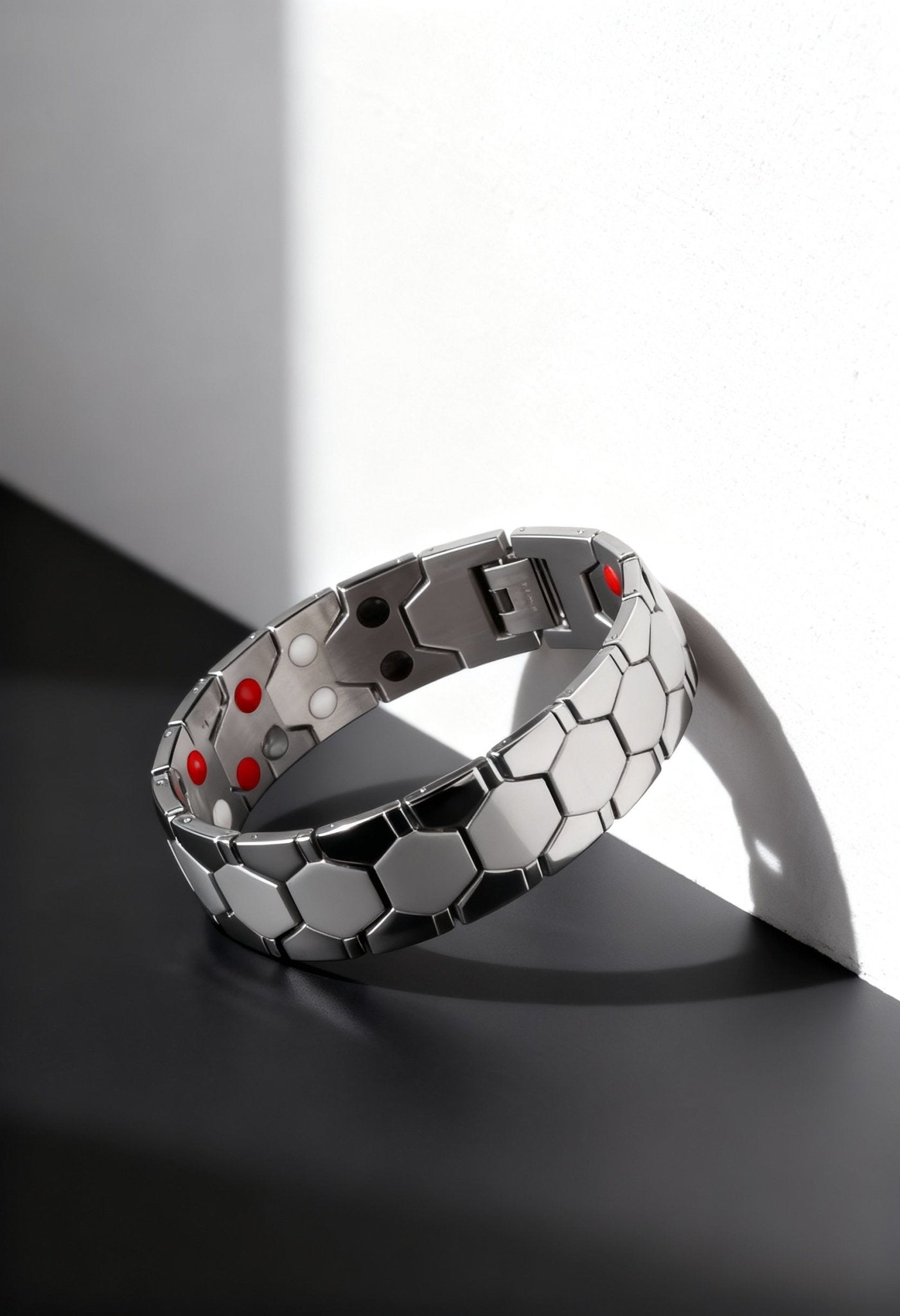 Titanium Steel Soccer Bracelet with Hexagonal Beads - Menloft