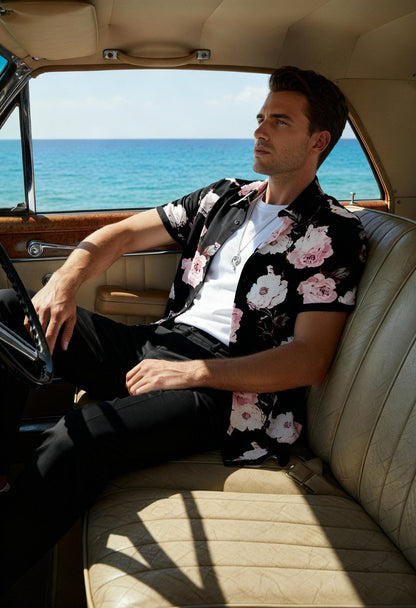 men’s tropical clothing set back view Menloft