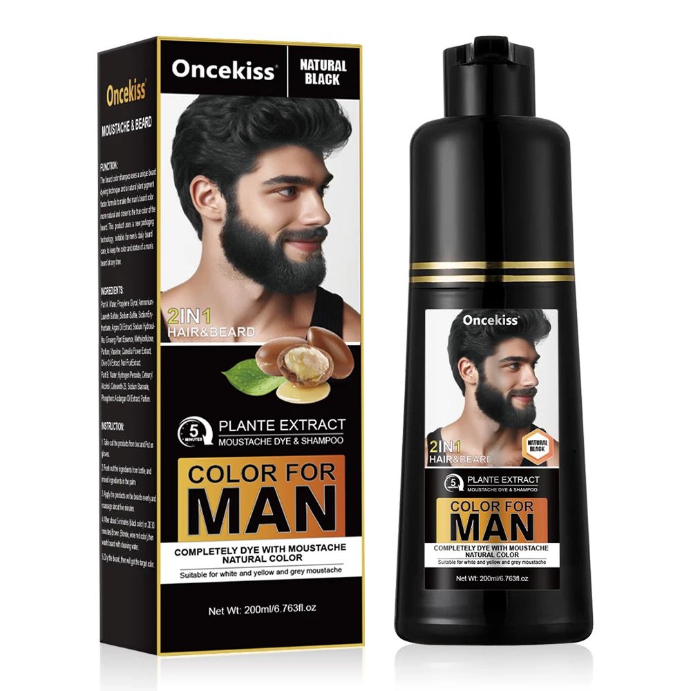 Ultimate Beard & Hair Dye Shampoo - Instant Confidence Boost - MENLOFT LLC