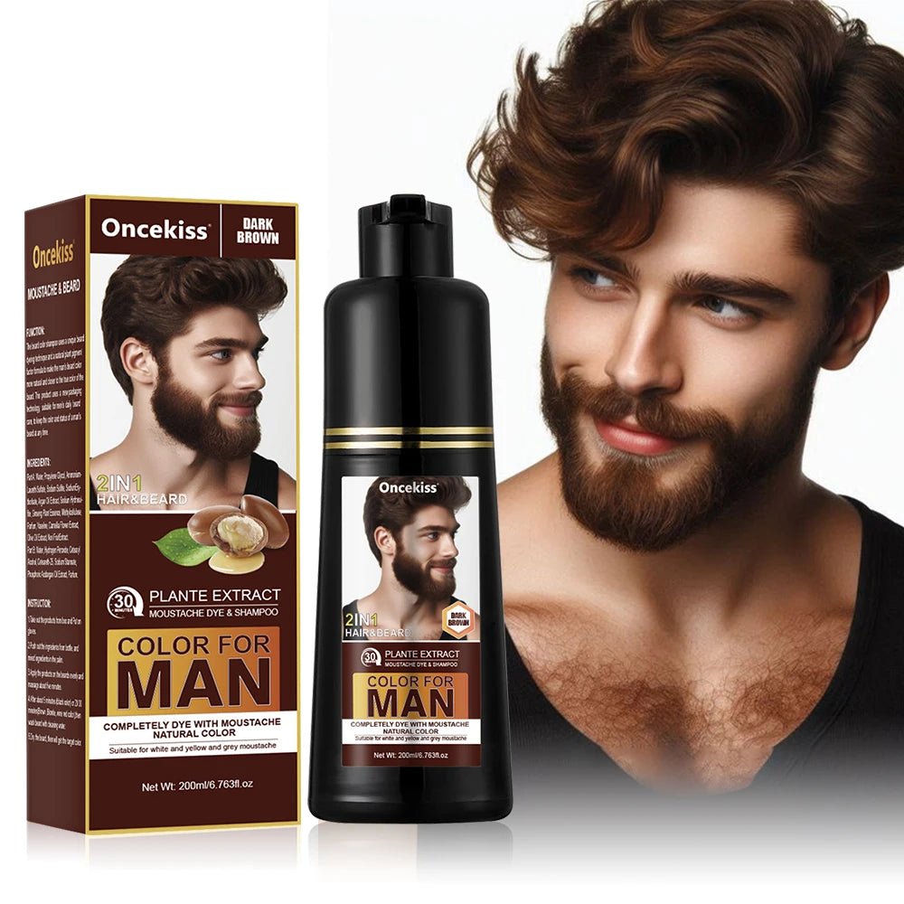 Ultimate Beard & Hair Dye Shampoo - Instant Confidence Boost - MENLOFT LLC