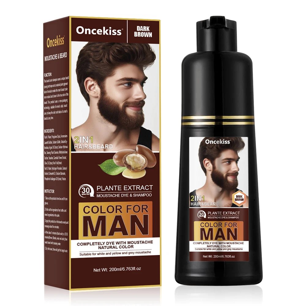 Ultimate Beard & Hair Dye Shampoo - Instant Confidence Boost - MENLOFT LLC