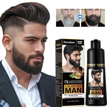 Ultimate Beard & Hair Dye Shampoo - Instant Confidence Boost - MENLOFT LLC