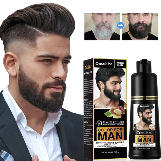 Ultimate Beard & Hair Dye Shampoo - Instant Confidence Boost - MENLOFT LLC