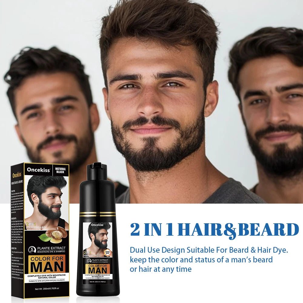 Ultimate Beard & Hair Dye Shampoo - Instant Confidence Boost - MENLOFT LLC