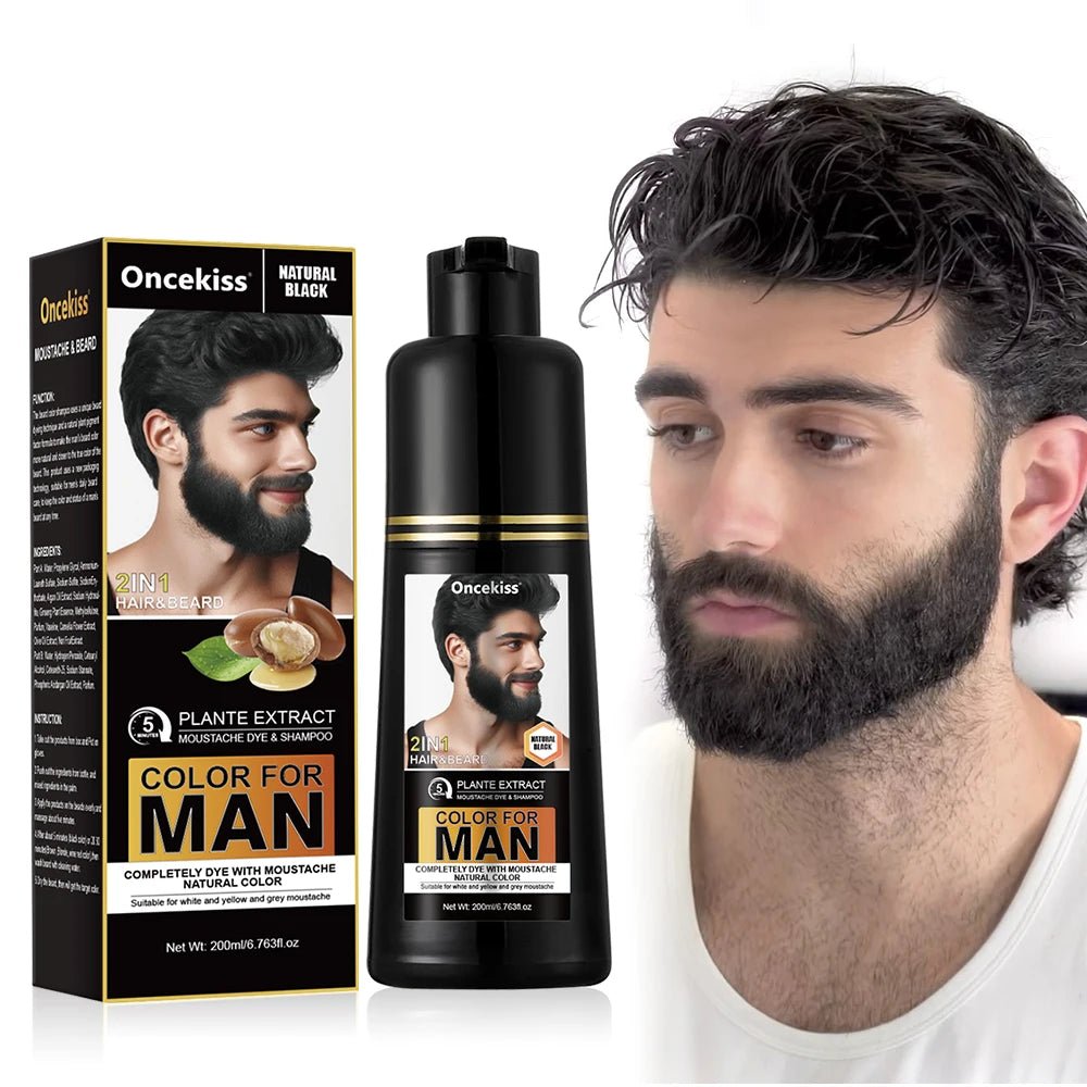 Ultimate Beard & Hair Dye Shampoo - Instant Confidence Boost - MENLOFT LLC