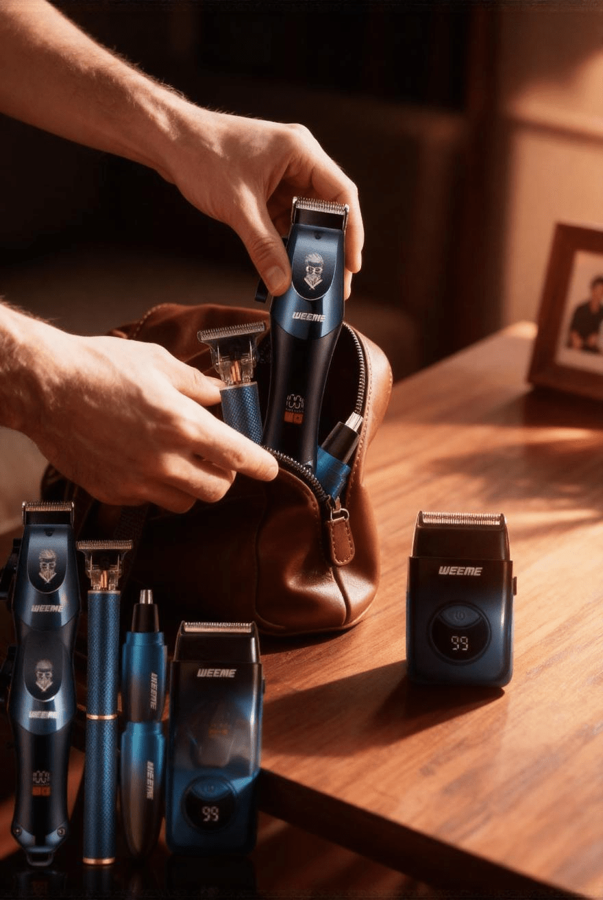 men’s precision clipper set blade close-up Menloft